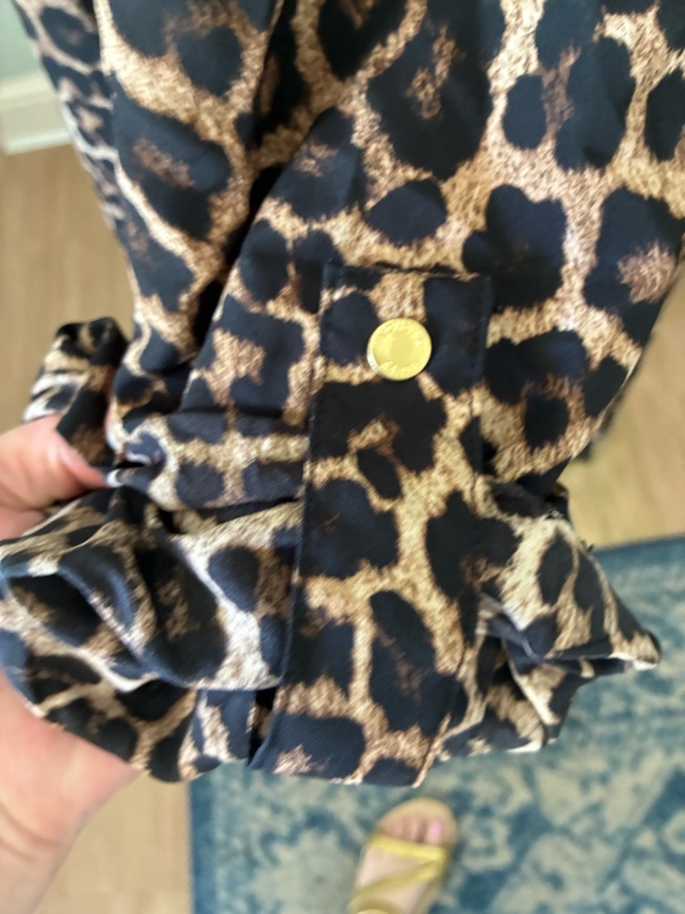 Michael Kors Leopard Animal Print Zipper blouse top jacket Plus Size 3X New - Picture 12 of 16